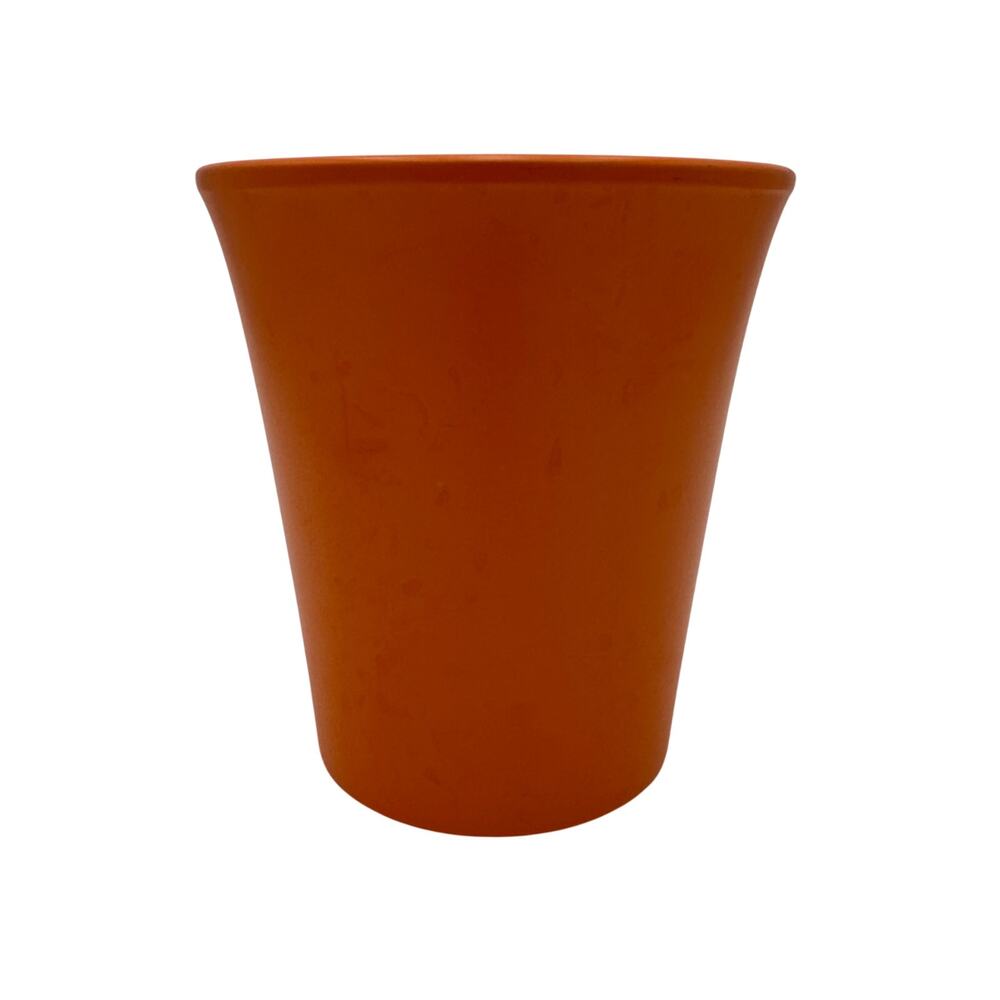 Vintage Orange Vase Made in Germany Flower Pot Flaired Top 6"x5.5"